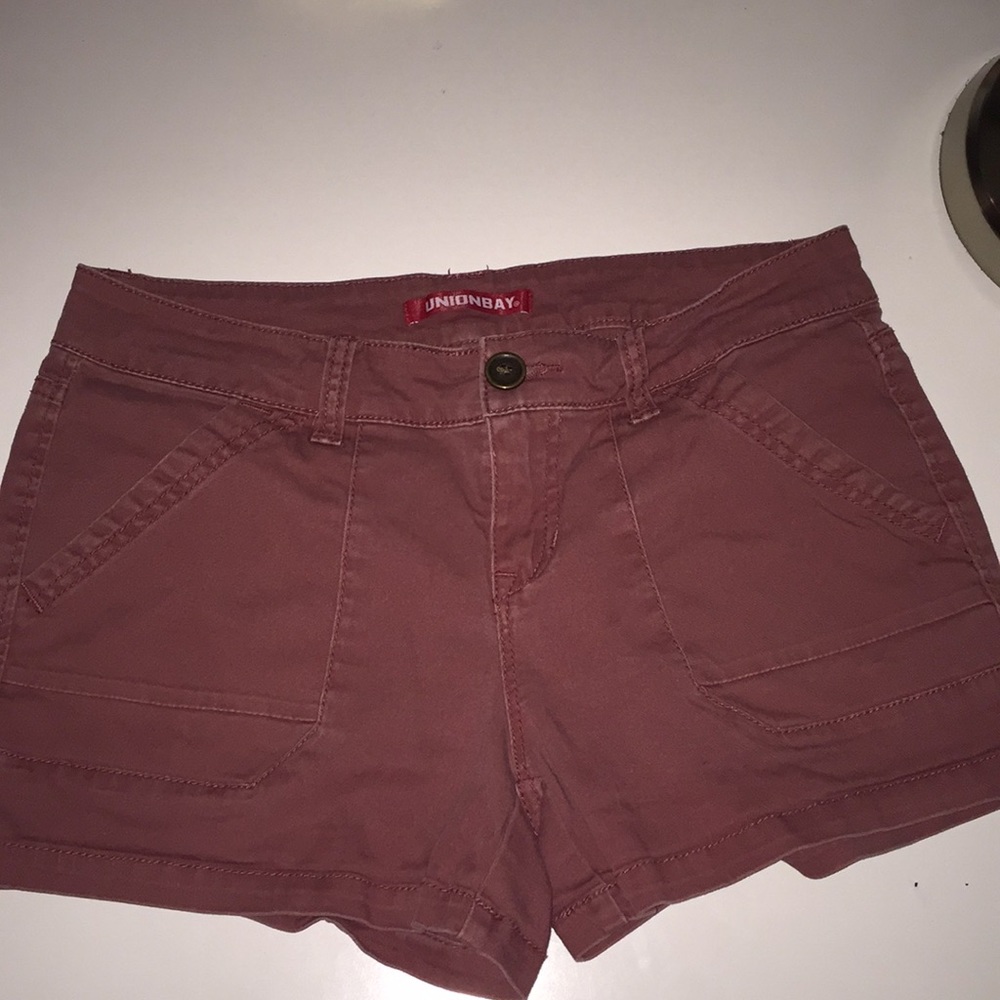 Burgundy shorts